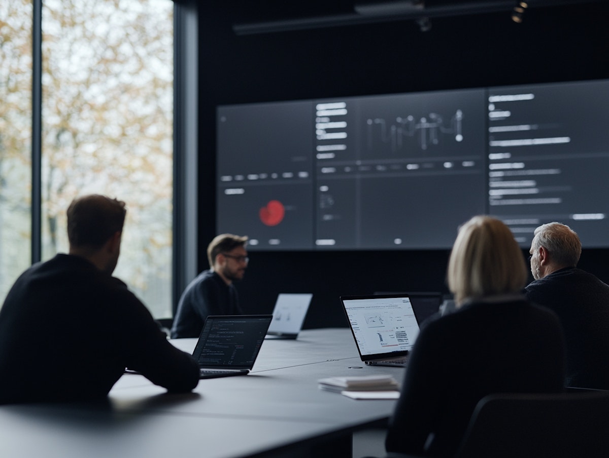 Nearshore team collaborating